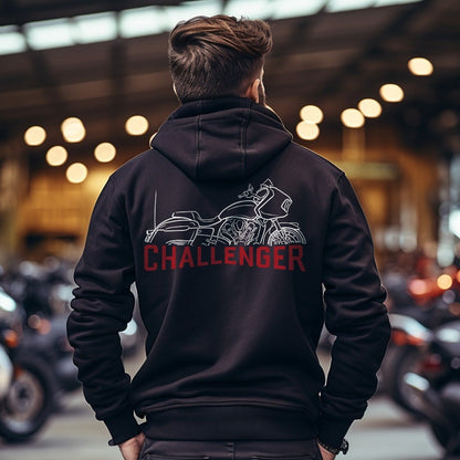 Indian Challenger Hoodie - Motorcycle Sweatshirt for Biker