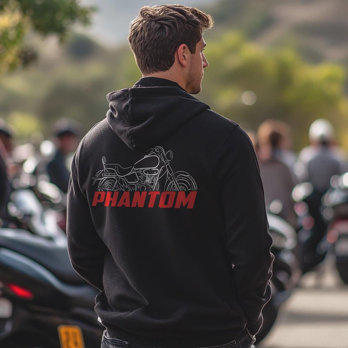 Honda Phantom TA150 Inspired Hoodie - Motorcycle Sweatshirt for Riders