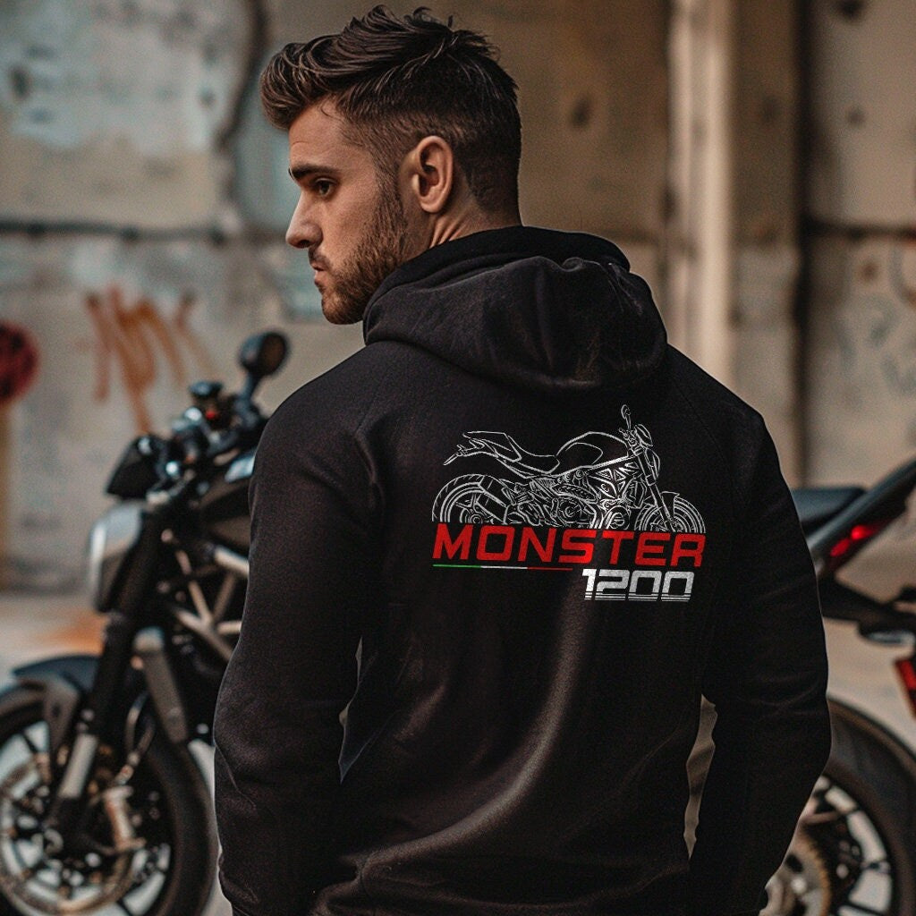 Ducati Monster 1200 Inspired Hoodie - Motorcycle Sweatshirt for Riders