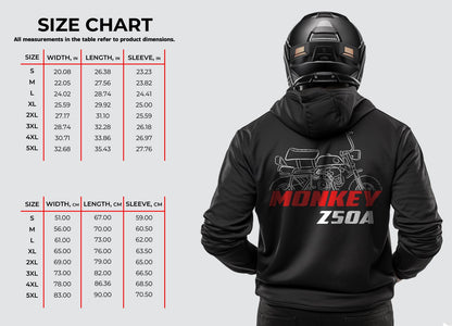 Honda Z50A Inspired Hoodie - Motorcycle Sweatshirt for Riders