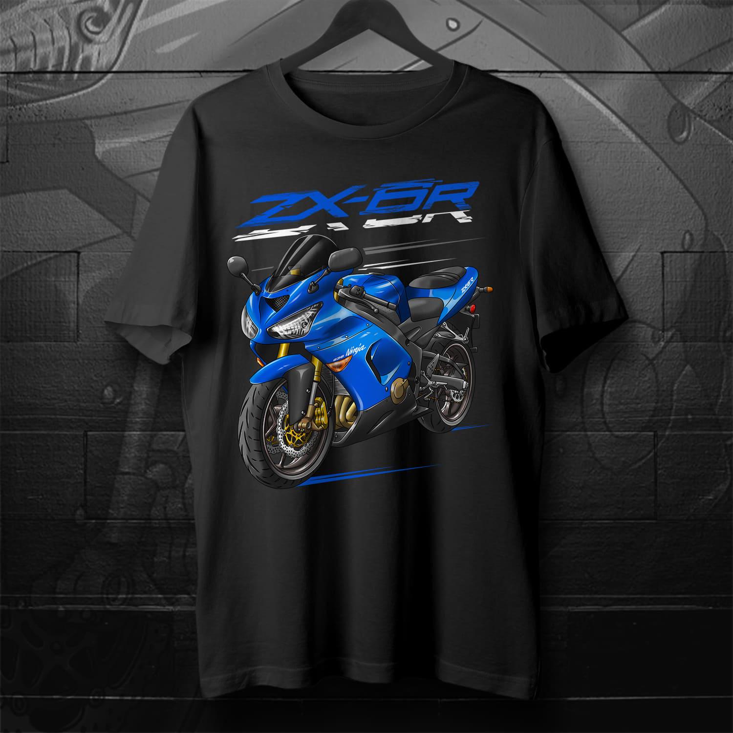 Kawasaki ZX-6R 2005-06 Inspired T-Shirt - Motorcycle Tee Shirt for Riders
