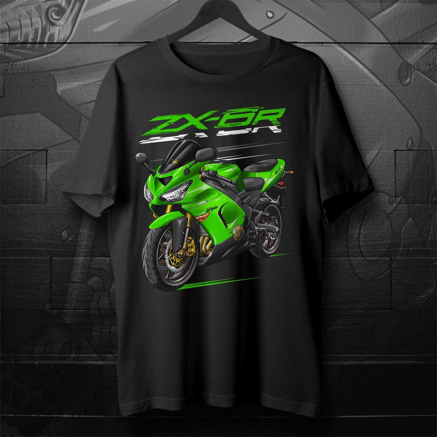 Kawasaki ZX-6R 2005-06 Inspired T-Shirt - Motorcycle Tee Shirt for Riders