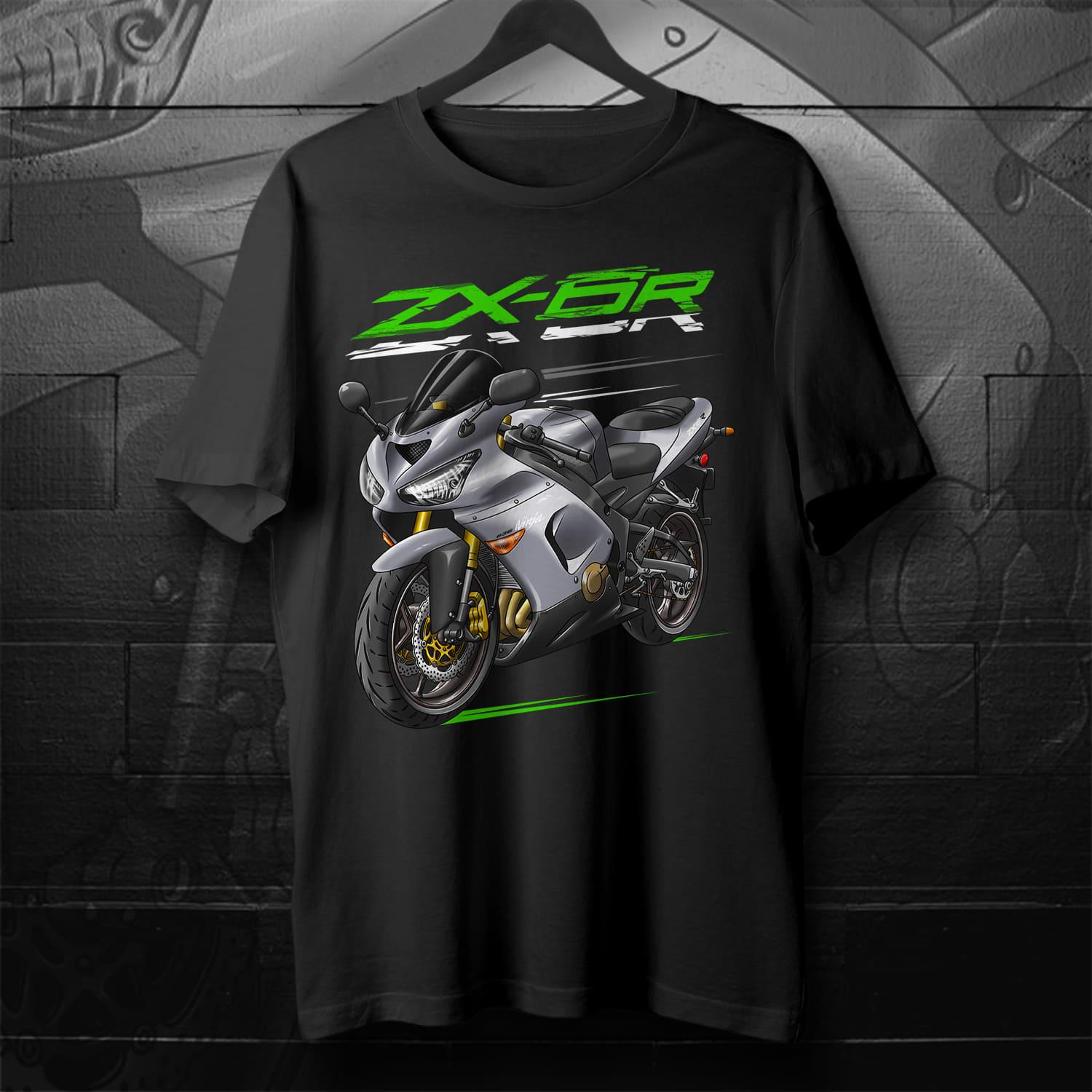 Kawasaki ZX-6R 2005-06 Inspired T-Shirt - Motorcycle Tee Shirt for Riders