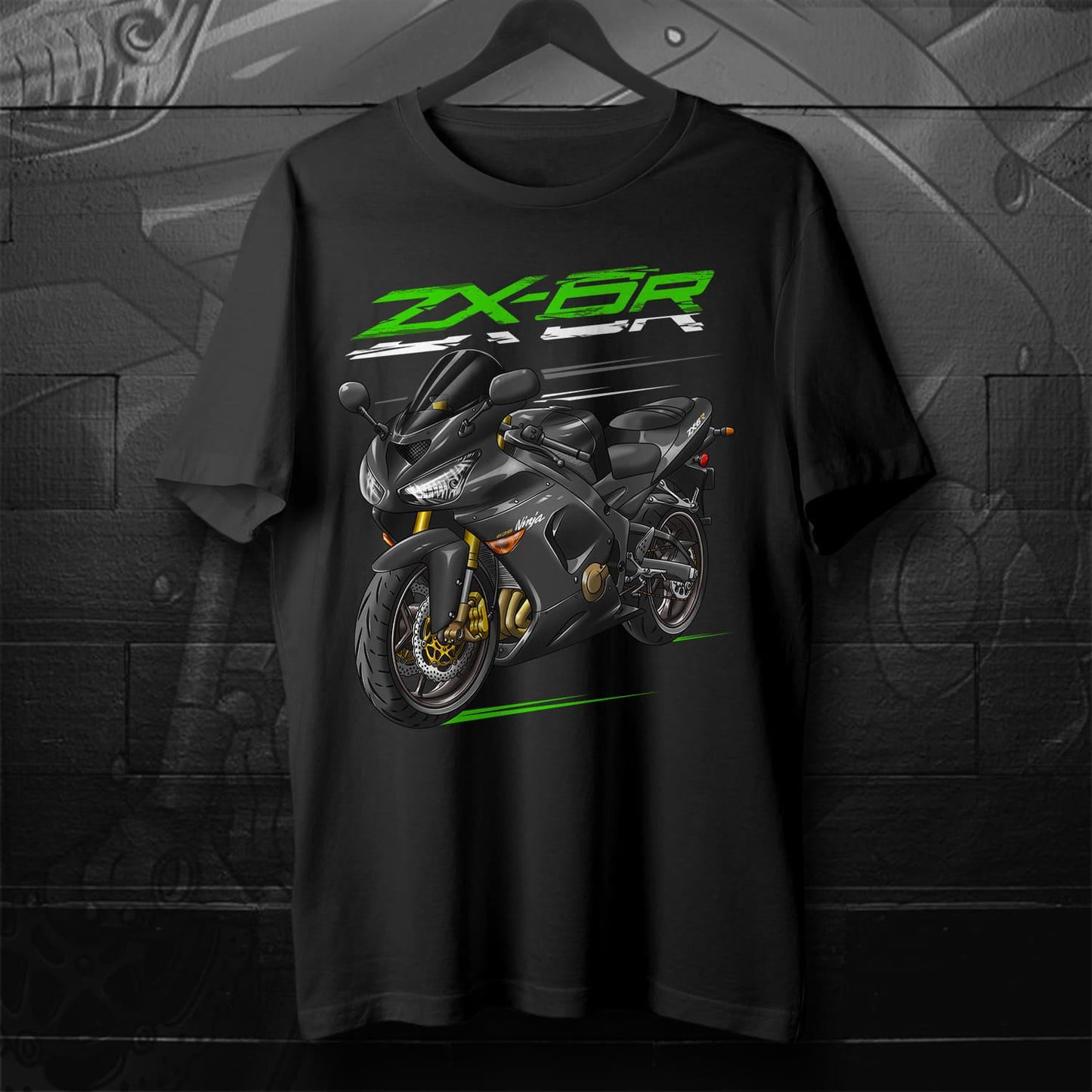 Kawasaki ZX-6R 2005-06 Inspired T-Shirt - Motorcycle Tee Shirt for Riders