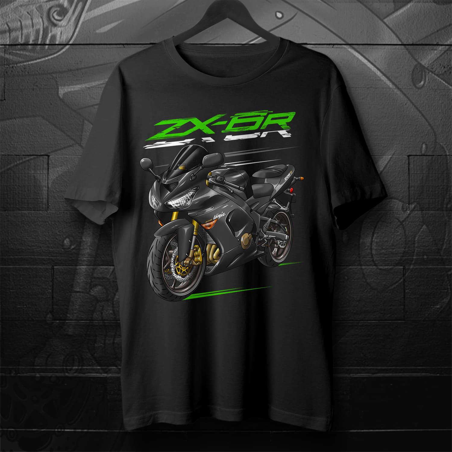 Kawasaki ZX-6R 2005-06 Inspired T-Shirt - Motorcycle Tee Shirt for Riders