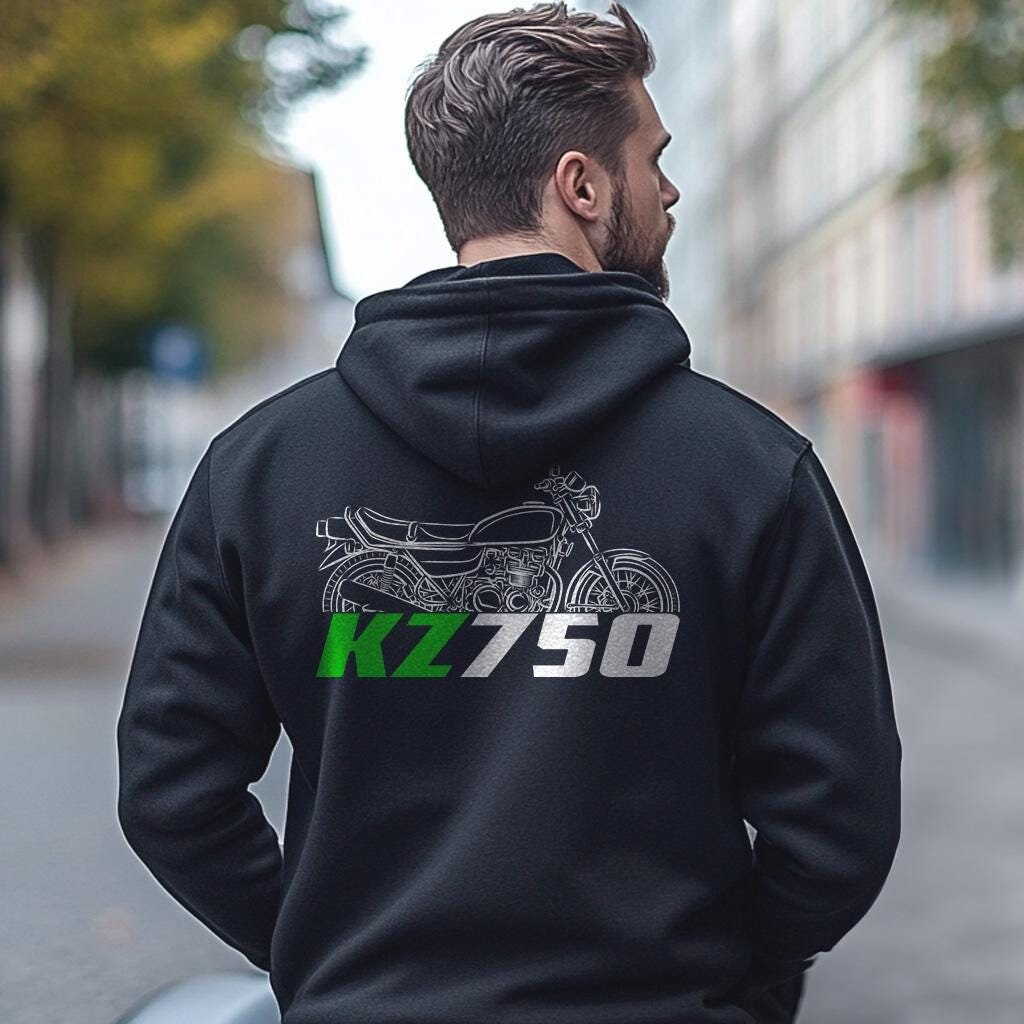 Kawasaki Z750 & KZ750 Inspired Hoodie - Motorcycle Sweatshirt for Riders