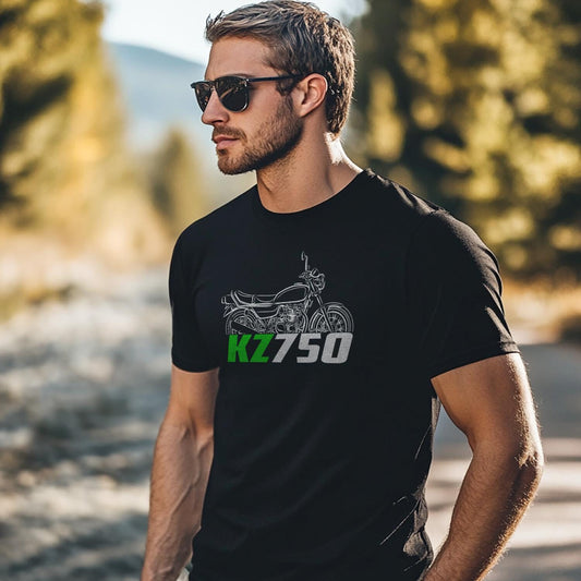 Kawasaki Z750 & KZ750 Inspired T-Shirt - Motorcycle Tee Shirt for Riders