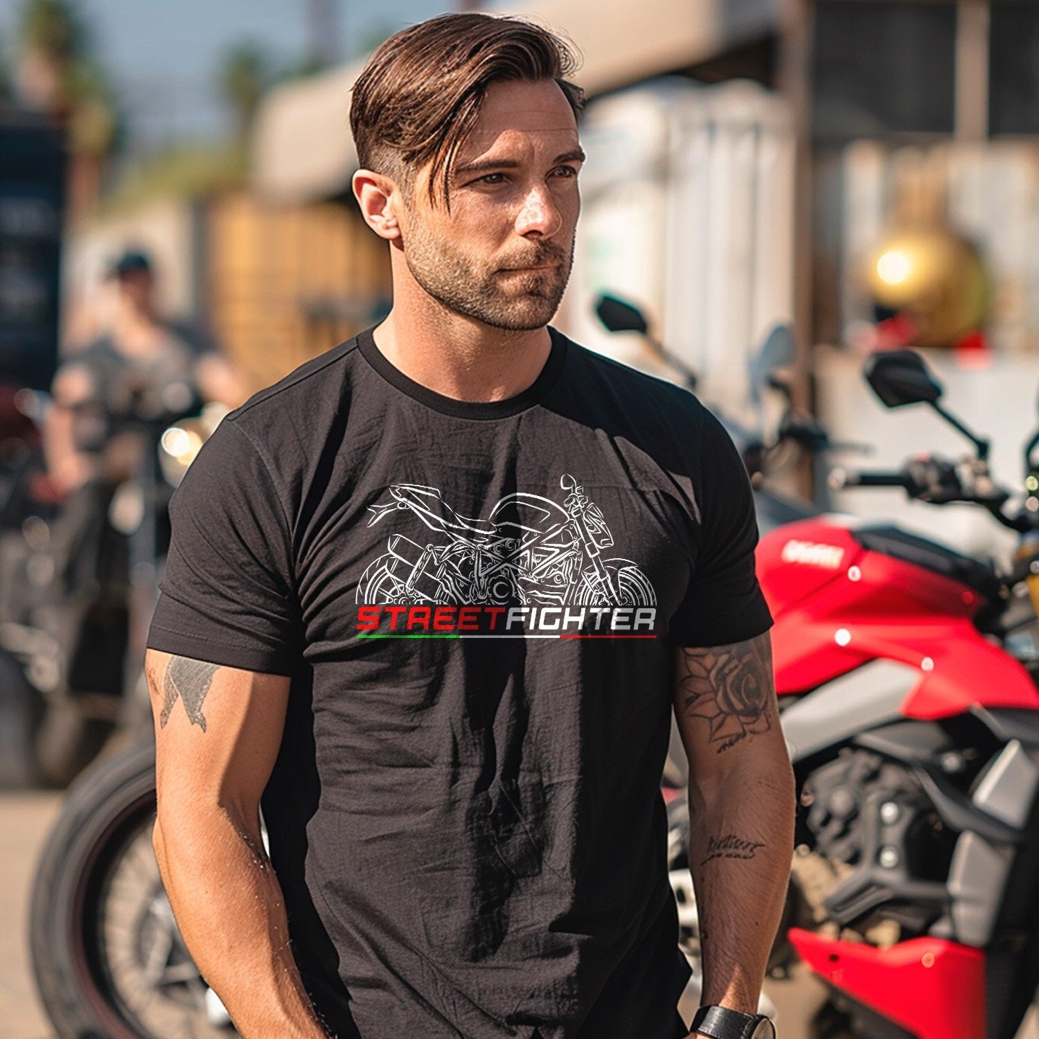 Ducati Streetfighter Inspired T-Shirt - Motorcycle Tee Shirt for Riders