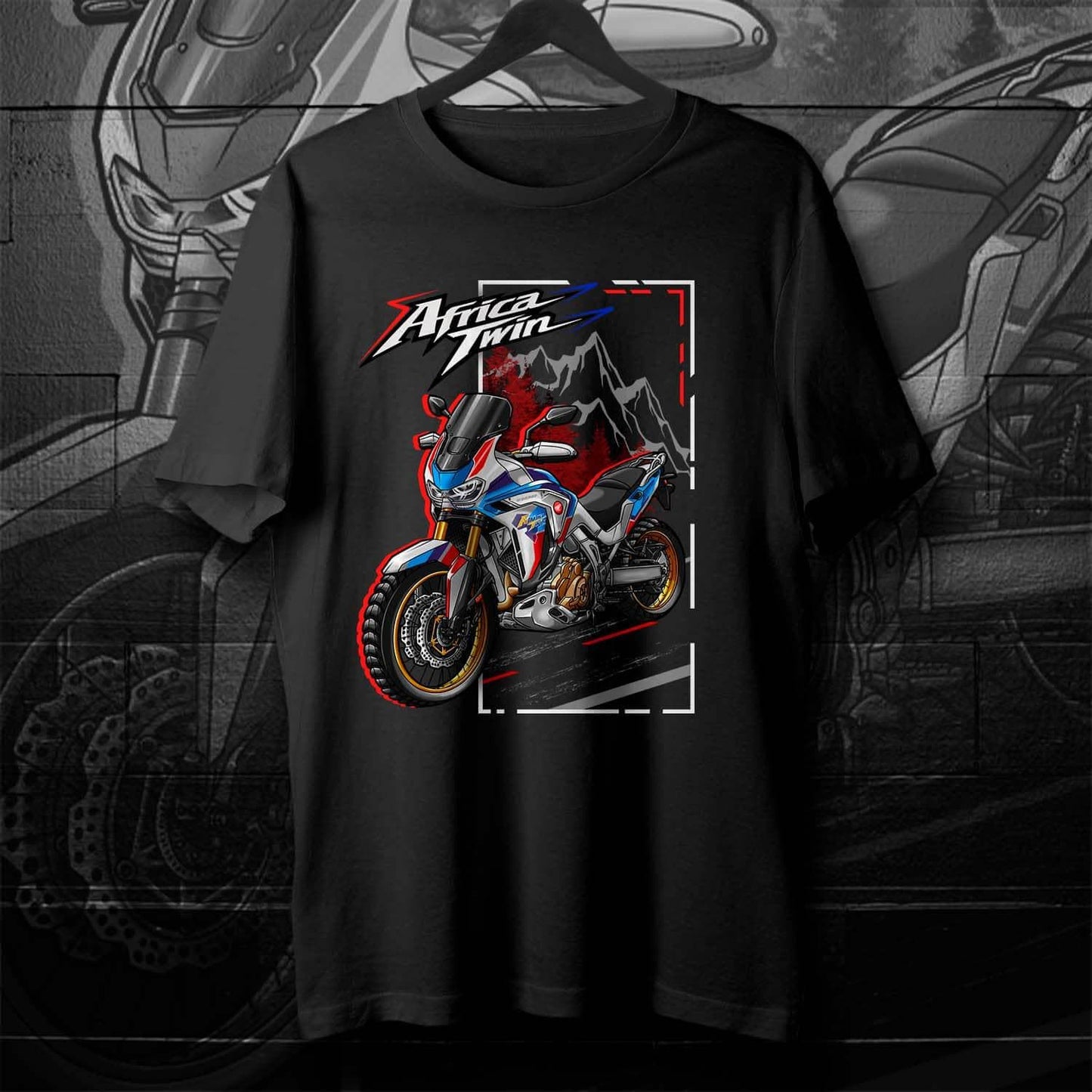 Honda CRF1100L Africa Twin ADV Sports 2020-24 Inspired T-Shirt - Motorcycle Tee Shirt
