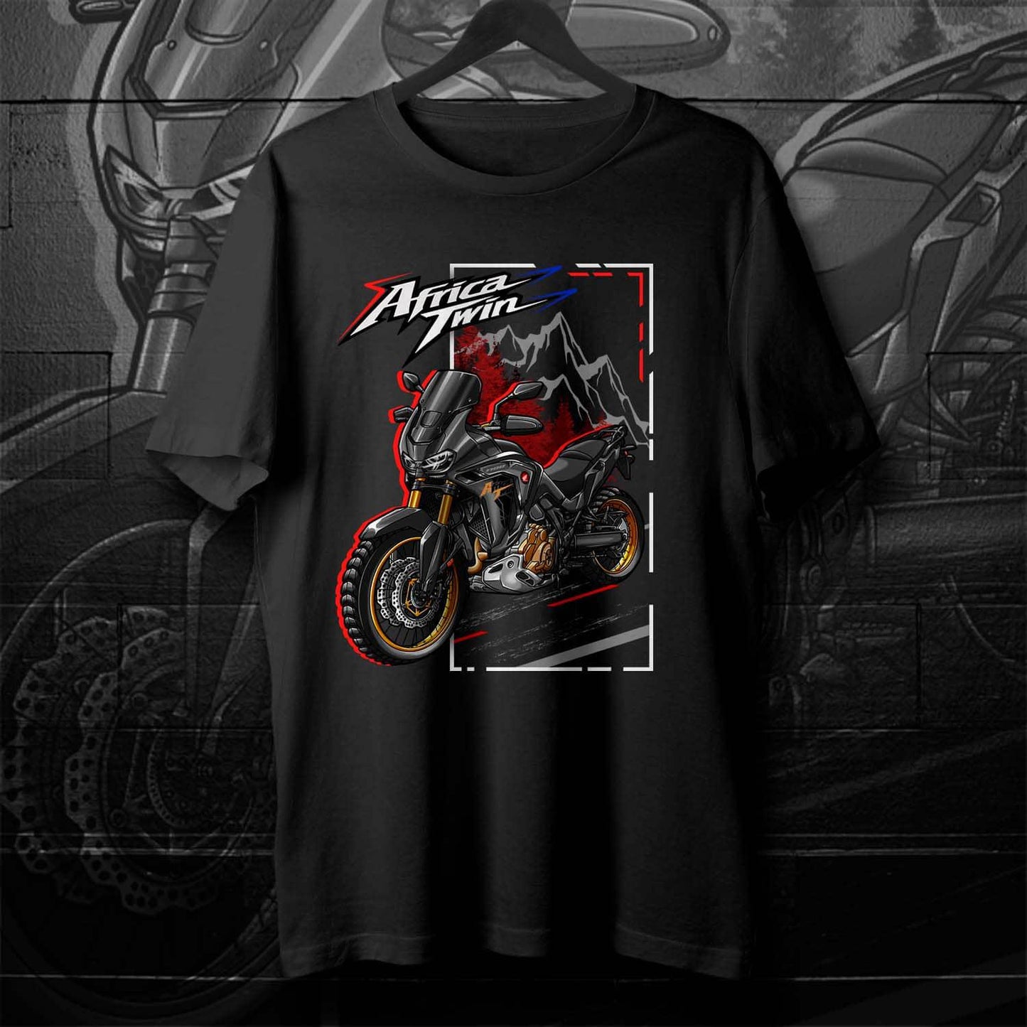 Honda CRF1100L Africa Twin ADV Sports 2020-24 Inspired T-Shirt - Motorcycle Tee Shirt