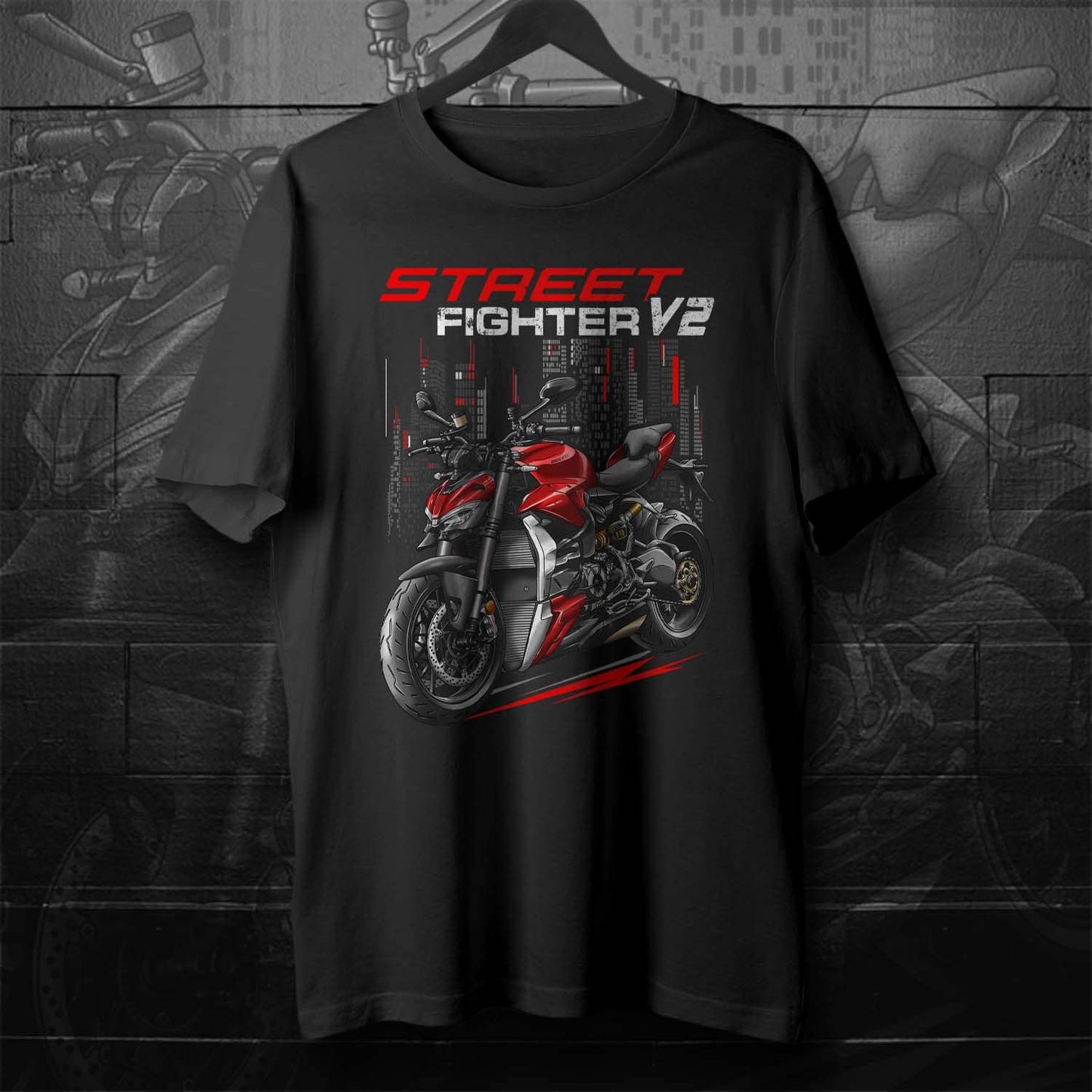 Ducati Streetfighter V2 T-Shirt - Motorcycle Tee Shirt for Riders
