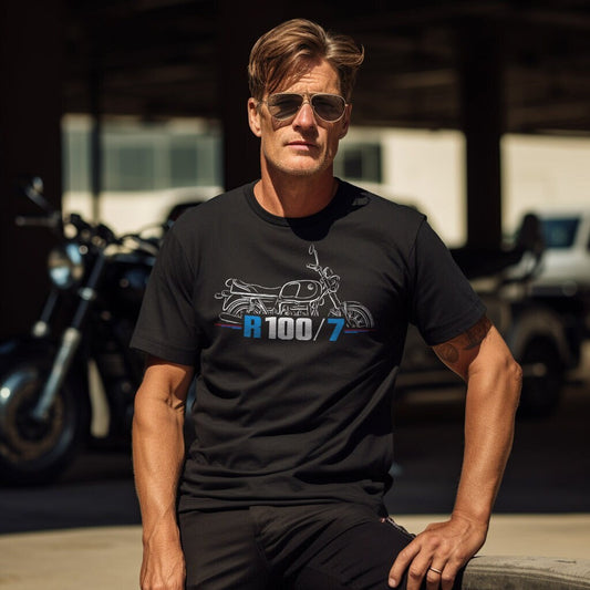 BMW R100/7 T-Shirt - Motorcycle Tee Shirt for Motorrad Riders