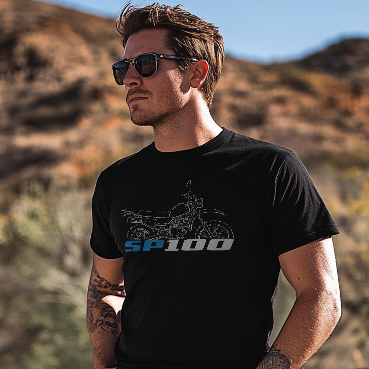 Suzuki SP100 1983 Inspired T-Shirt - Motorcycle Tee Shirt for Riders