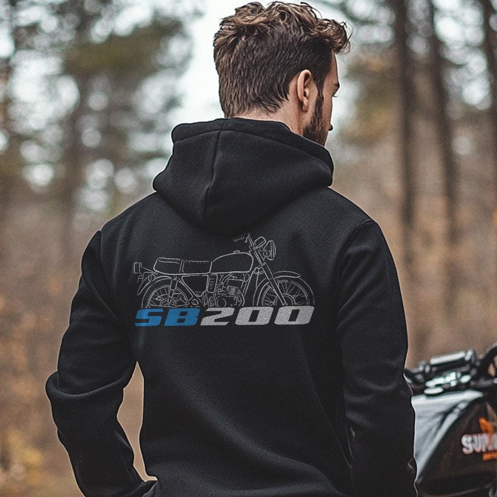 Suzuki SB200 1979 - 1981 Inspired Hoodie - Motorcycle Sweatshirt for Riders