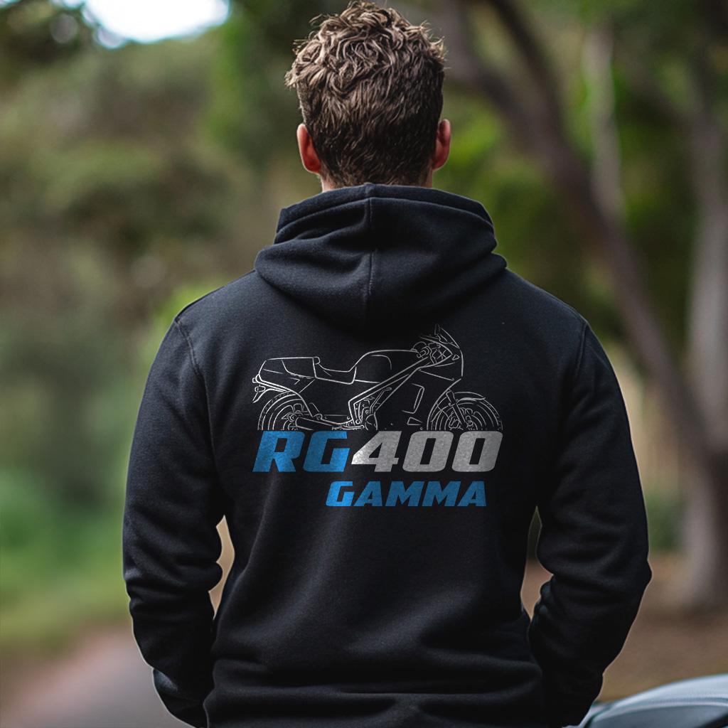 Suzuki RG400 Gamma Inspired Hoodie - Motorcycle Sweatshirt for Riders