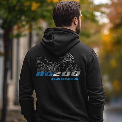 Suzuki RG200 Gamma Inspired Hoodie - Motorcycle Sweatshirt for Riders