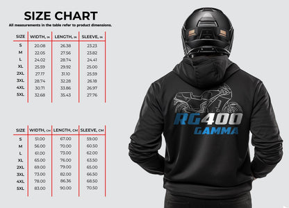 Suzuki RG400 Gamma Inspired Hoodie - Motorcycle Sweatshirt for Riders