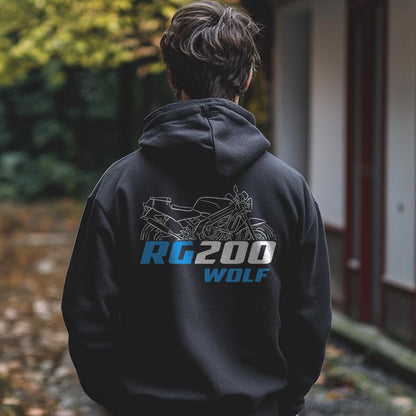 Suzuki RG 200 Wolf Inspired Hoodie - Motorcycle Sweatshirt for Riders