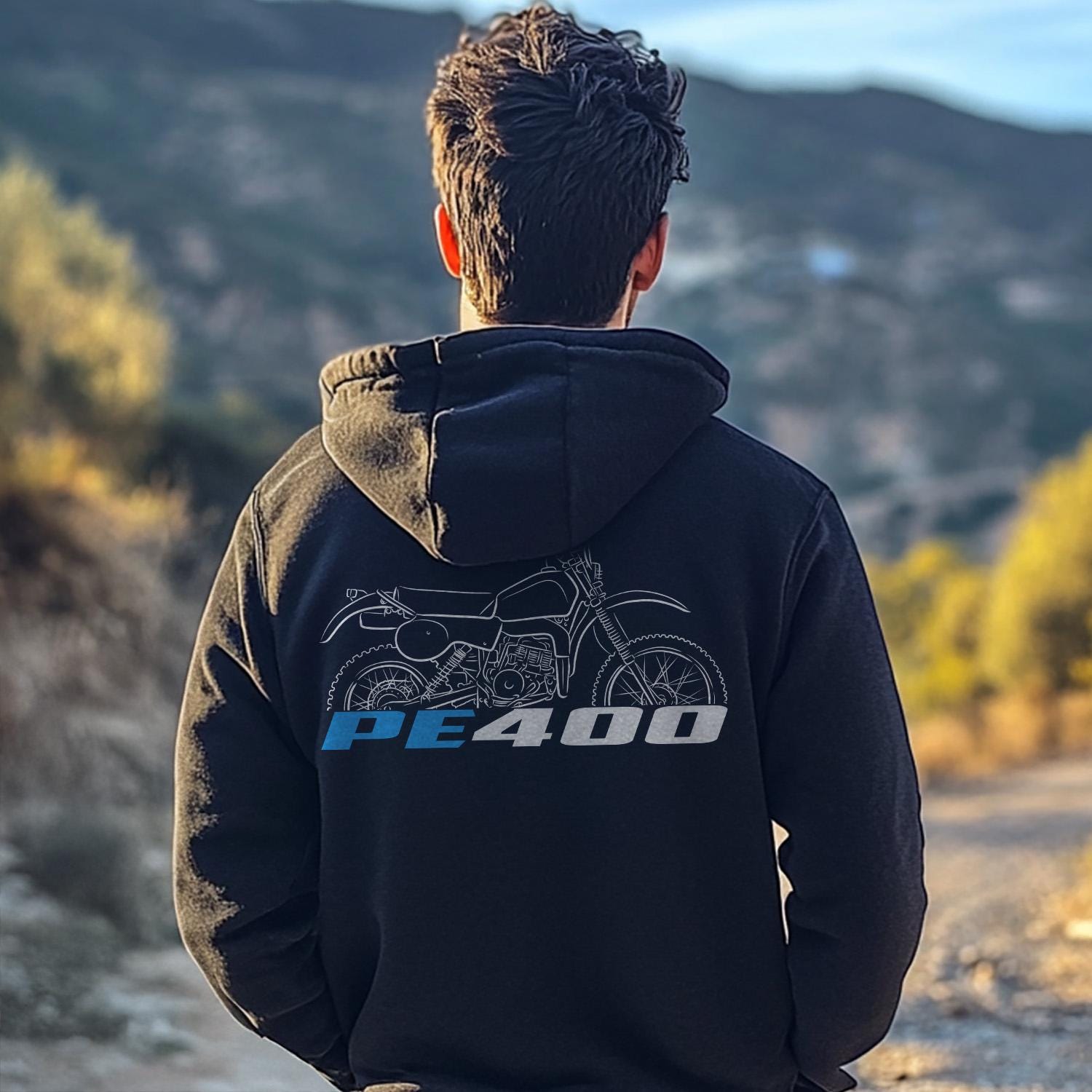 Suzuki PE400 1980 - 1982 Inspired Hoodie - Motorcycle Sweatshirt for Riders