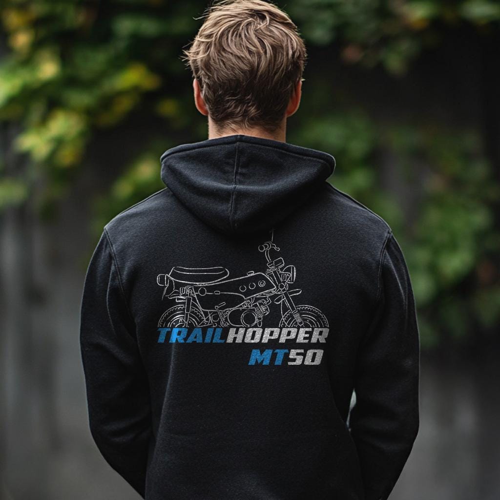 Suzuki MT50 TrailHopper 1971 - 1973 Inspired Hoodie - Motorcycle Sweatshirt for Riders