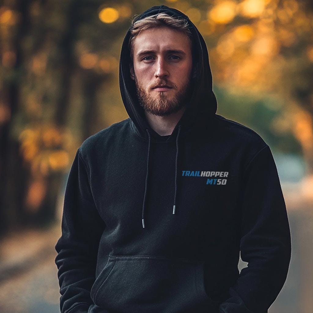 Suzuki MT50 TrailHopper 1971 - 1973 Inspired Hoodie - Motorcycle Sweatshirt for Riders