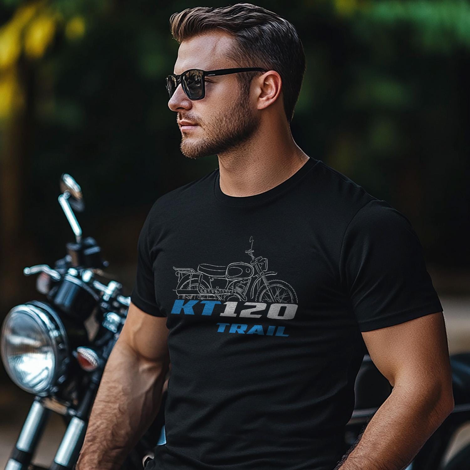 Suzuki KT120 Trail Inspired T-Shirt - Motorcycle Tee Shirt for Riders