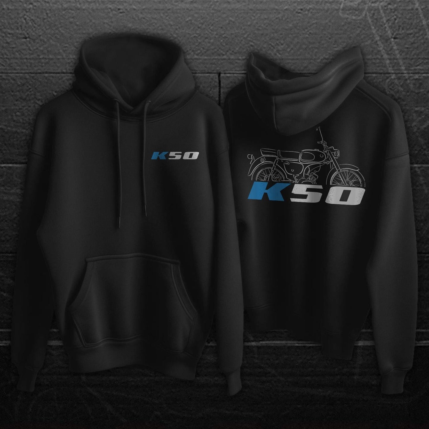 Suzuki K50 Inspired Hoodie - Motorcycle Sweatshirt for Riders