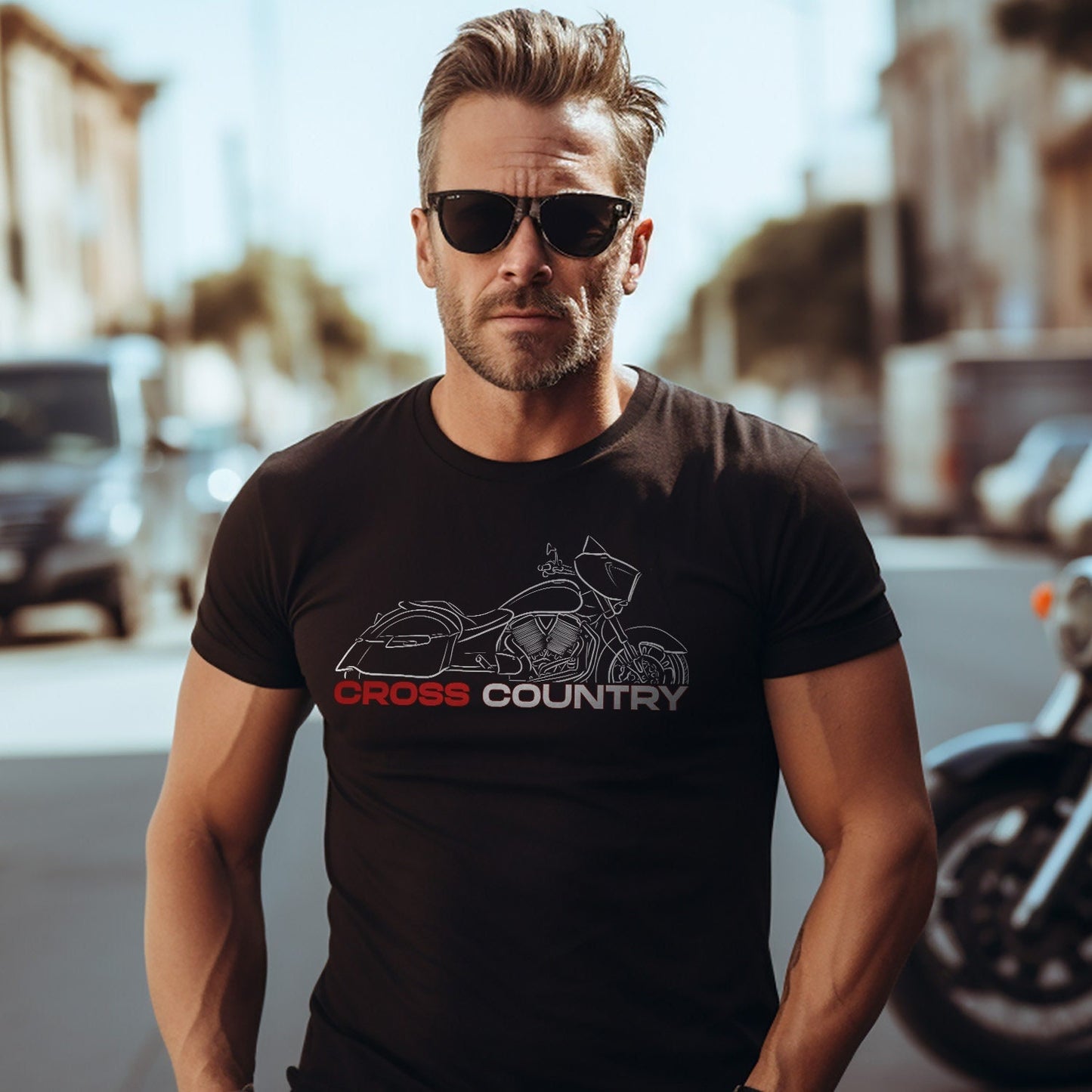 Victory Cross Country T-Shirt - Motorcycle Tee Shirt for Bikers
