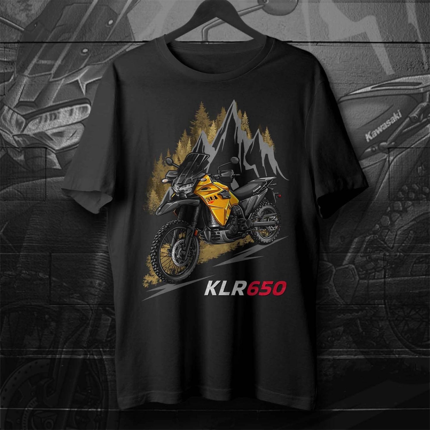 Kawasaki KLR 650 T-Shirt - Motorcycle Tee Shirt for ADV Riders