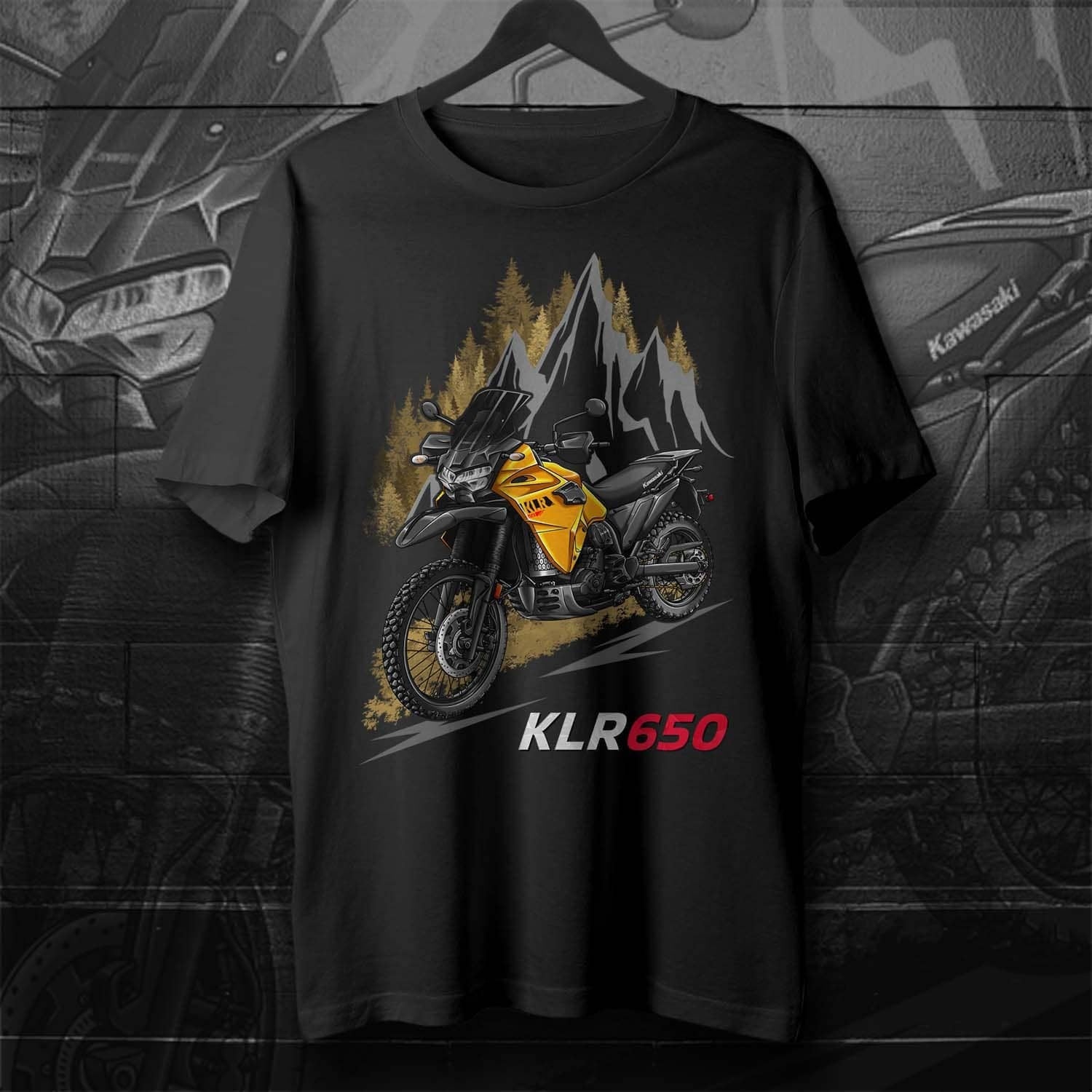Kawasaki KLR 650 T-Shirt - Motorcycle Tee Shirt for ADV Riders