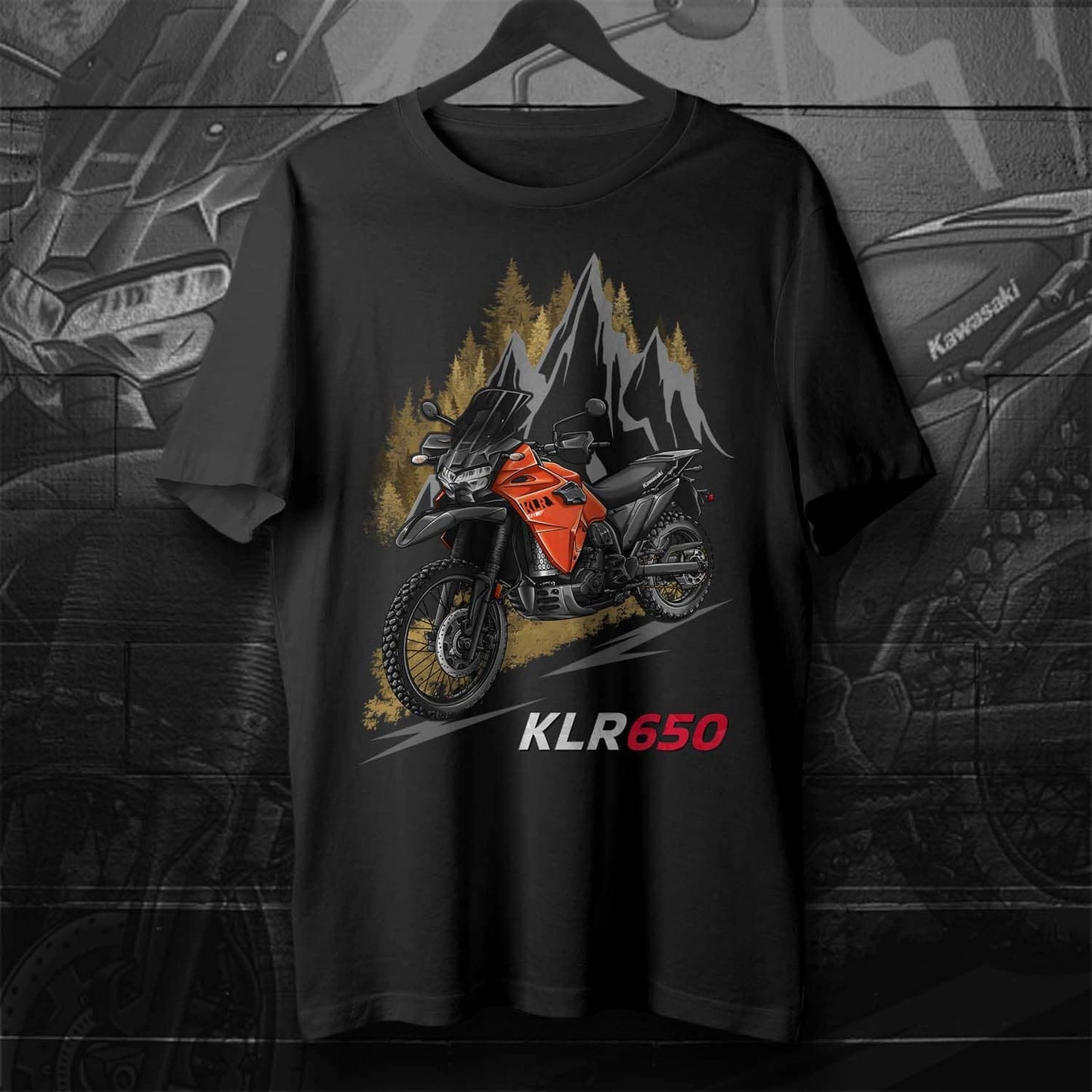 Kawasaki KLR 650 T-Shirt - Motorcycle Tee Shirt for ADV Riders