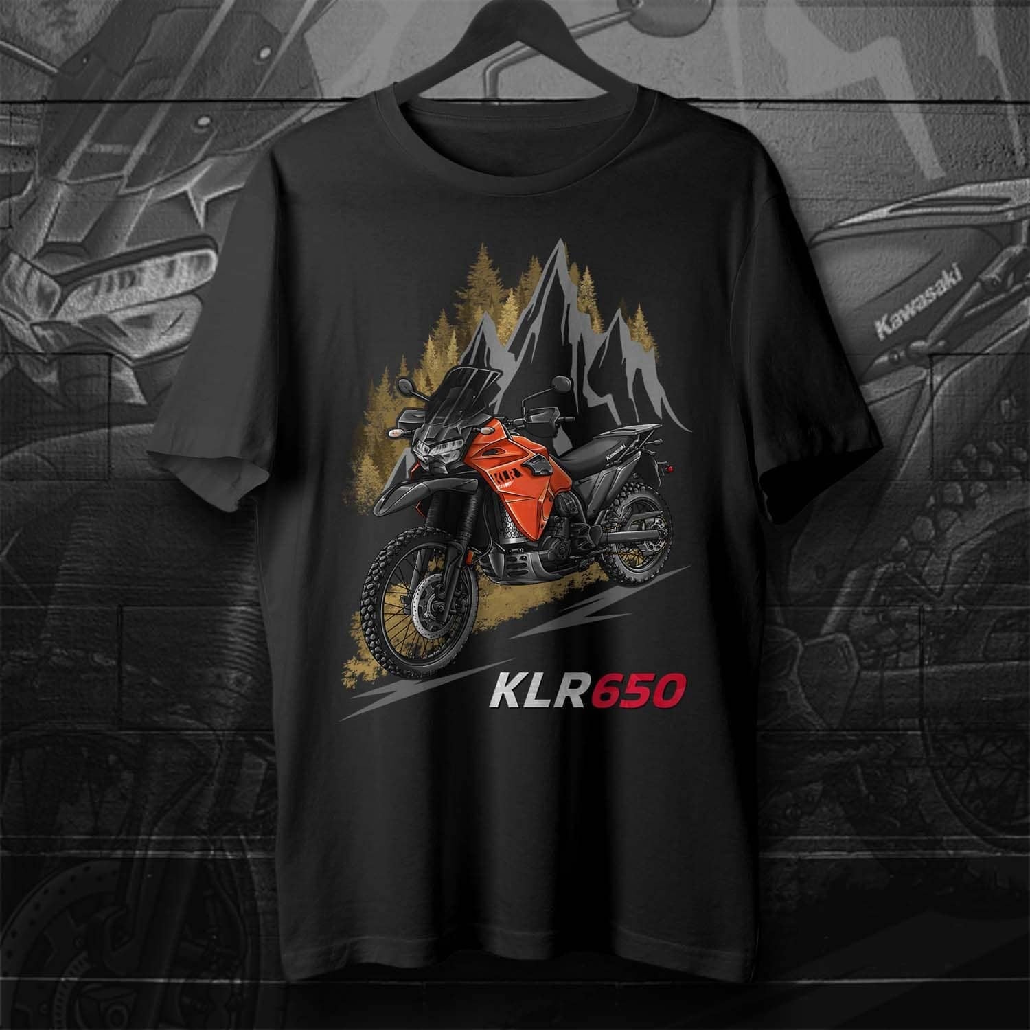 Kawasaki KLR 650 T-Shirt - Motorcycle Tee Shirt for ADV Riders