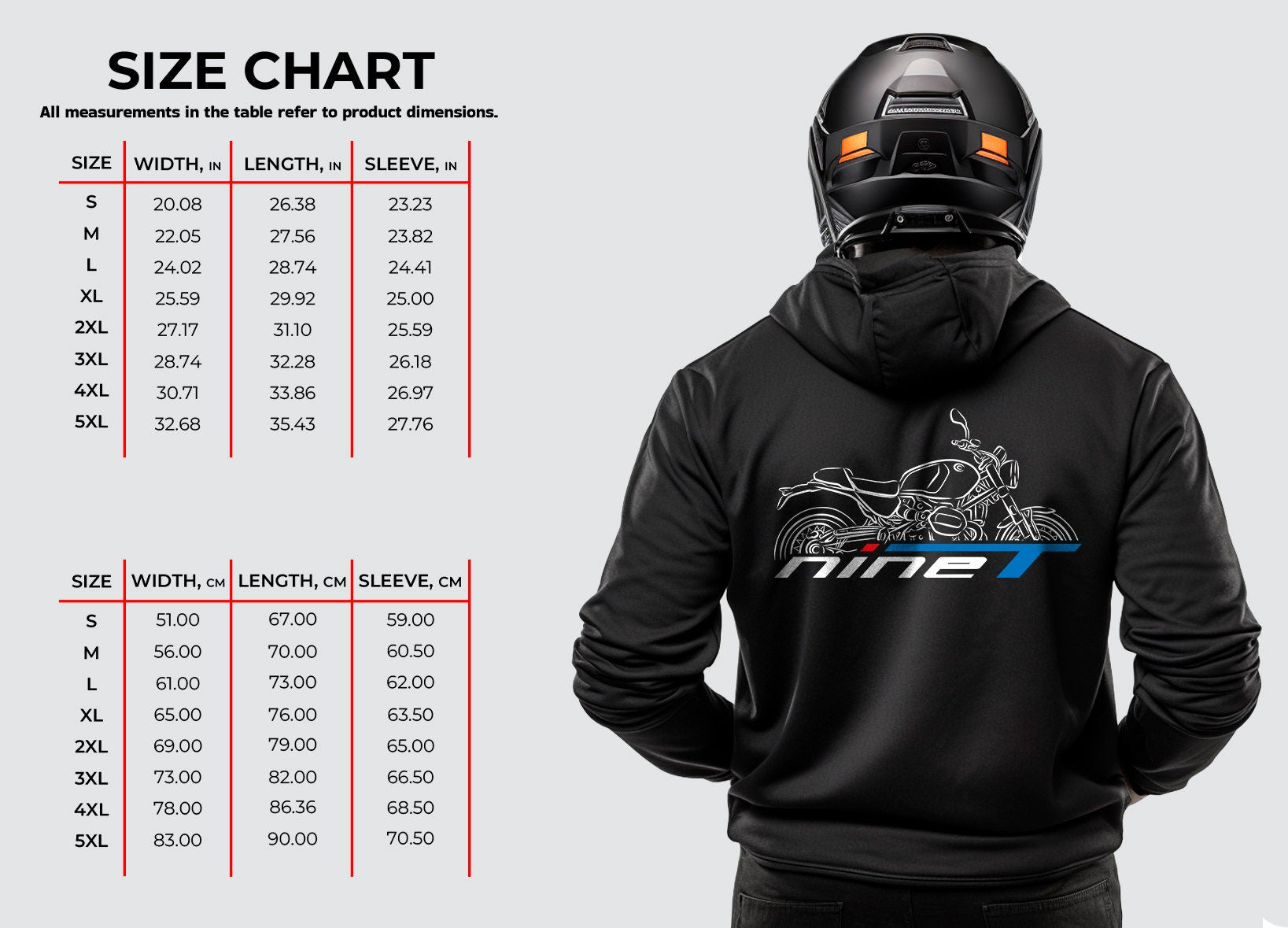 BMW R 12 nineT Hoodie - Motorcycle Sweatshirt for Motorrad Riders