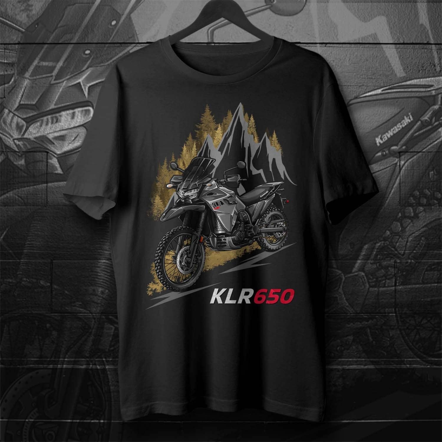 Kawasaki KLR 650 T-Shirt - Motorcycle Tee Shirt for ADV Riders