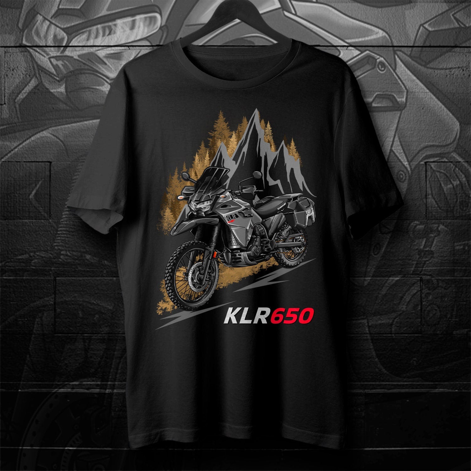 Kawasaki KLR 650 T-Shirt - Motorcycle Tee Shirt for ADV Riders