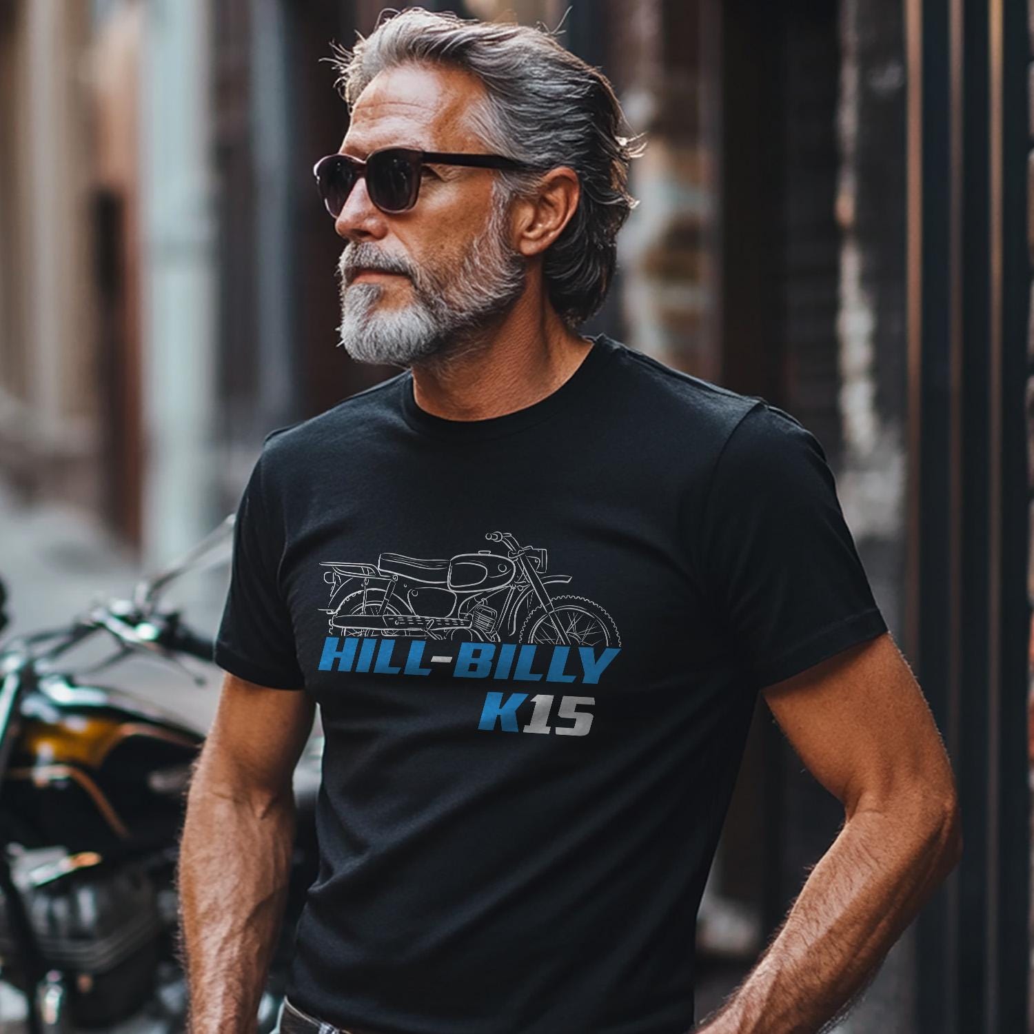 Suzuki K15 Hill-Billy Inspired T-Shirt - Motorcycle Tee Shirt for Riders
