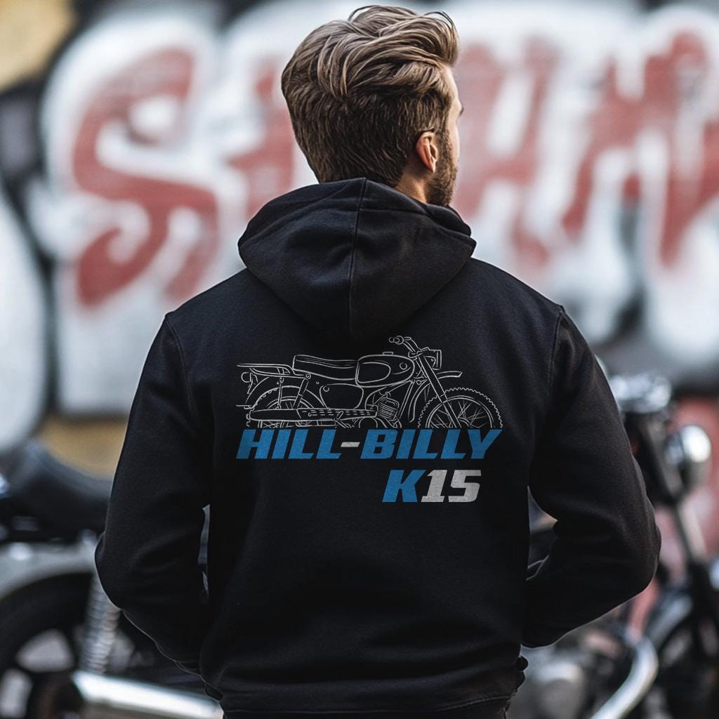 Suzuki K15 Hill-Billy Inspired Hoodie - Motorcycle Sweatshirt for Riders