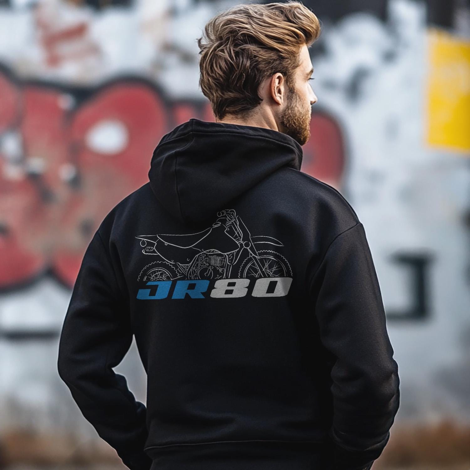 Suzuki JR80 Inspired Hoodie - Motorcycle Sweatshirt for Riders