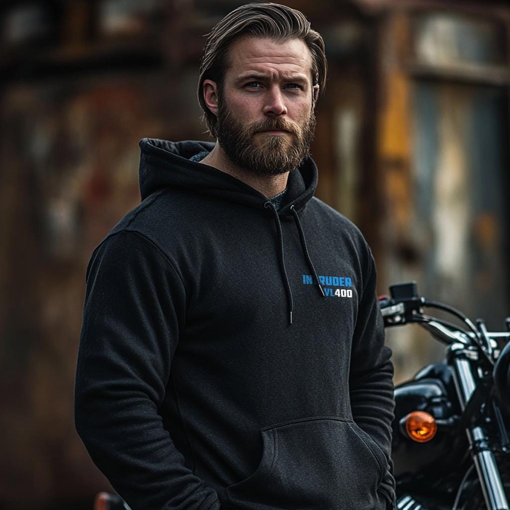 Suzuki VL400 Intruder Inspired Hoodie - Motorcycle Sweatshirt for Riders