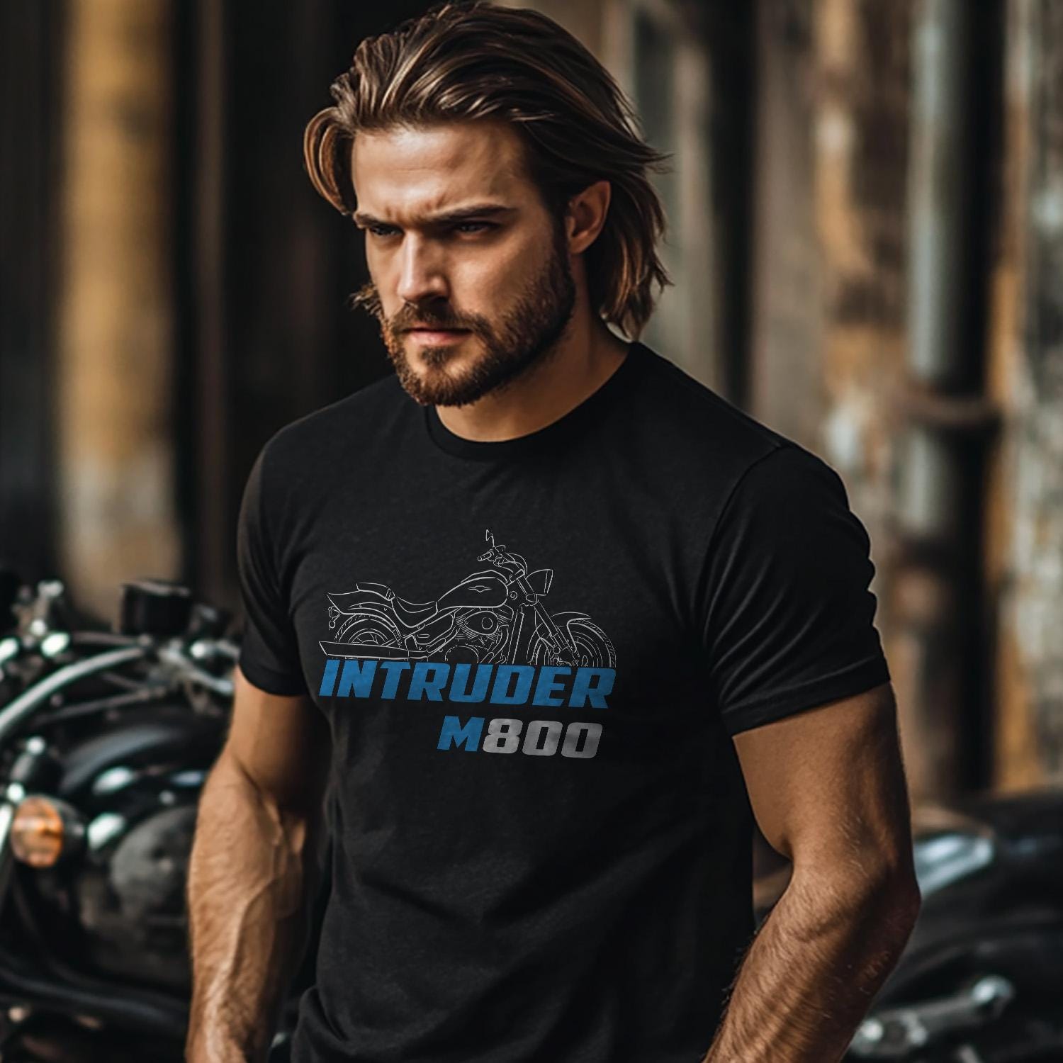 Suzuki Intruder M800 Inspired T-Shirt - Motorcycle Tee Shirt for Riders