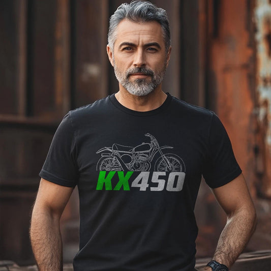Kawasaki KX450 1974 Inspired T-Shirt - Motorcycle Tee Shirt for Riders