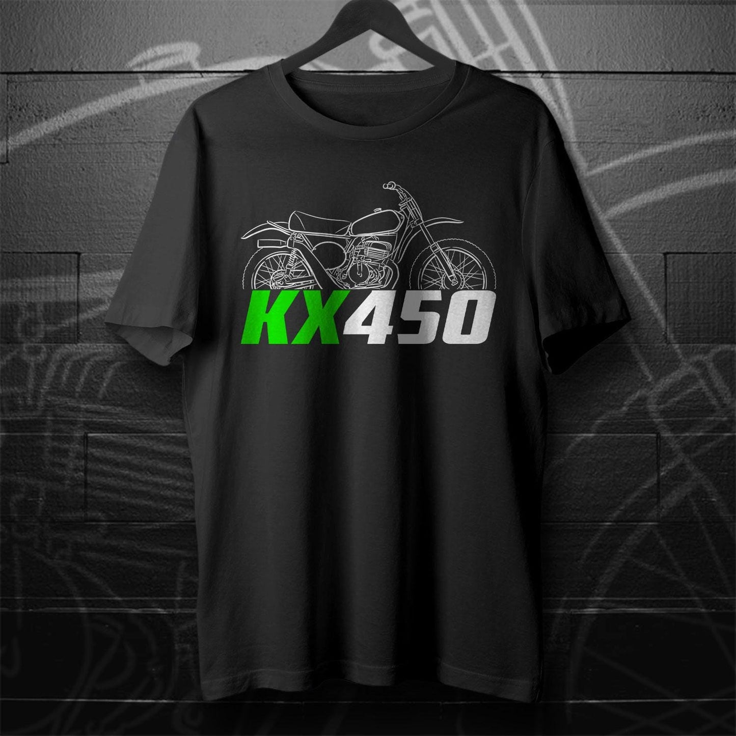 Kawasaki KX450 1974 Inspired T-Shirt - Motorcycle Tee Shirt for Riders