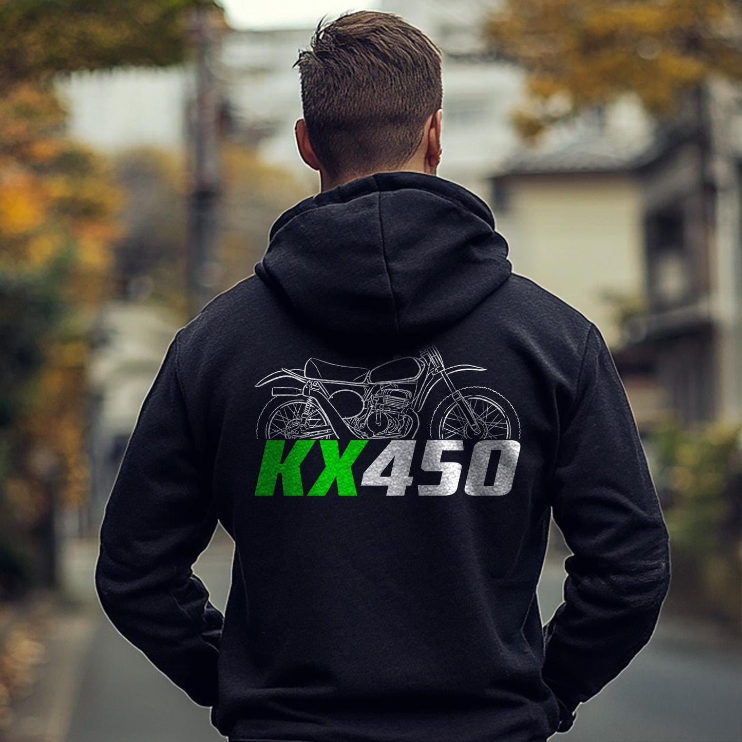 Kawasaki KX450 1974 Inspired Hoodie - Motorcycle Sweatshirt for Riders