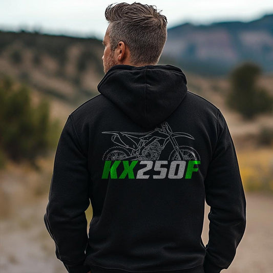 Kawasaki KX250F Inspired Hoodie - Motorcycle Sweatshirt for Riders