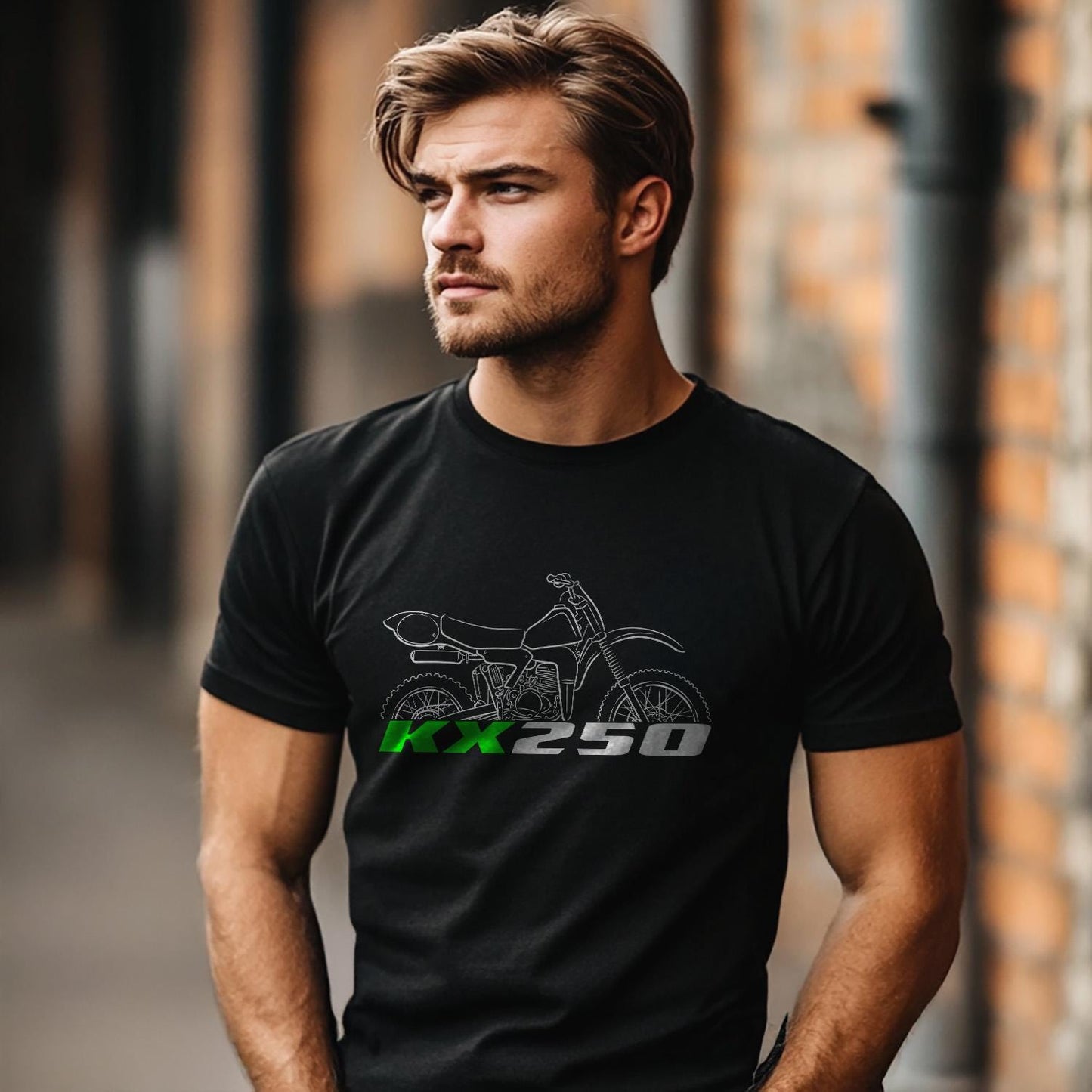 Kawasaki KX250 1974 - 1986 Inspired T-Shirt - Motorcycle Tee Shirt for Riders