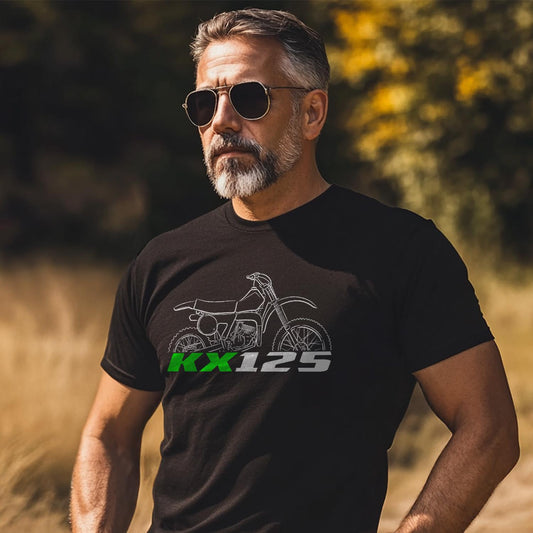 Kawasaki KX125 1974 - 1987 Inspired T-Shirt - Motorcycle Tee Shirt for Riders