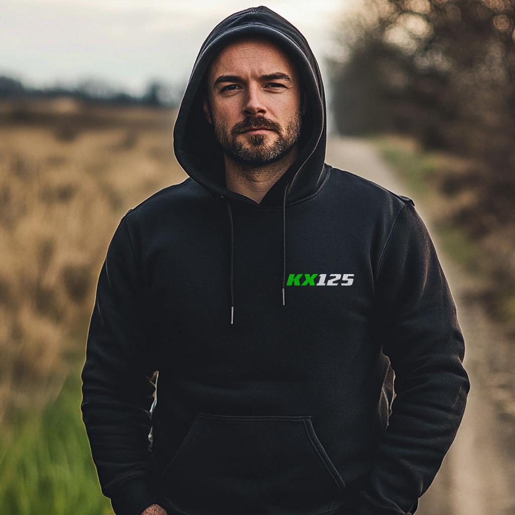 Kawasaki KX125 1974 - 1987 Inspired Hoodie - Motorcycle Sweatshirt for Riders