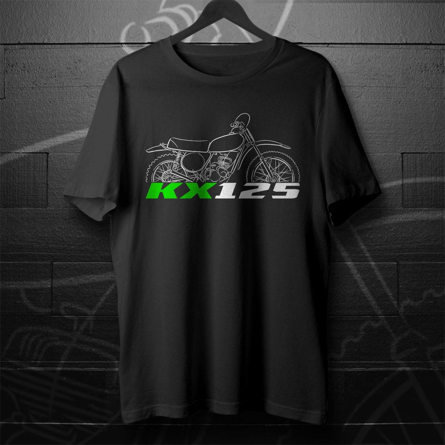 Kawasaki KX125 1974 - 1987 Inspired T-Shirt - Motorcycle Tee Shirt for Riders