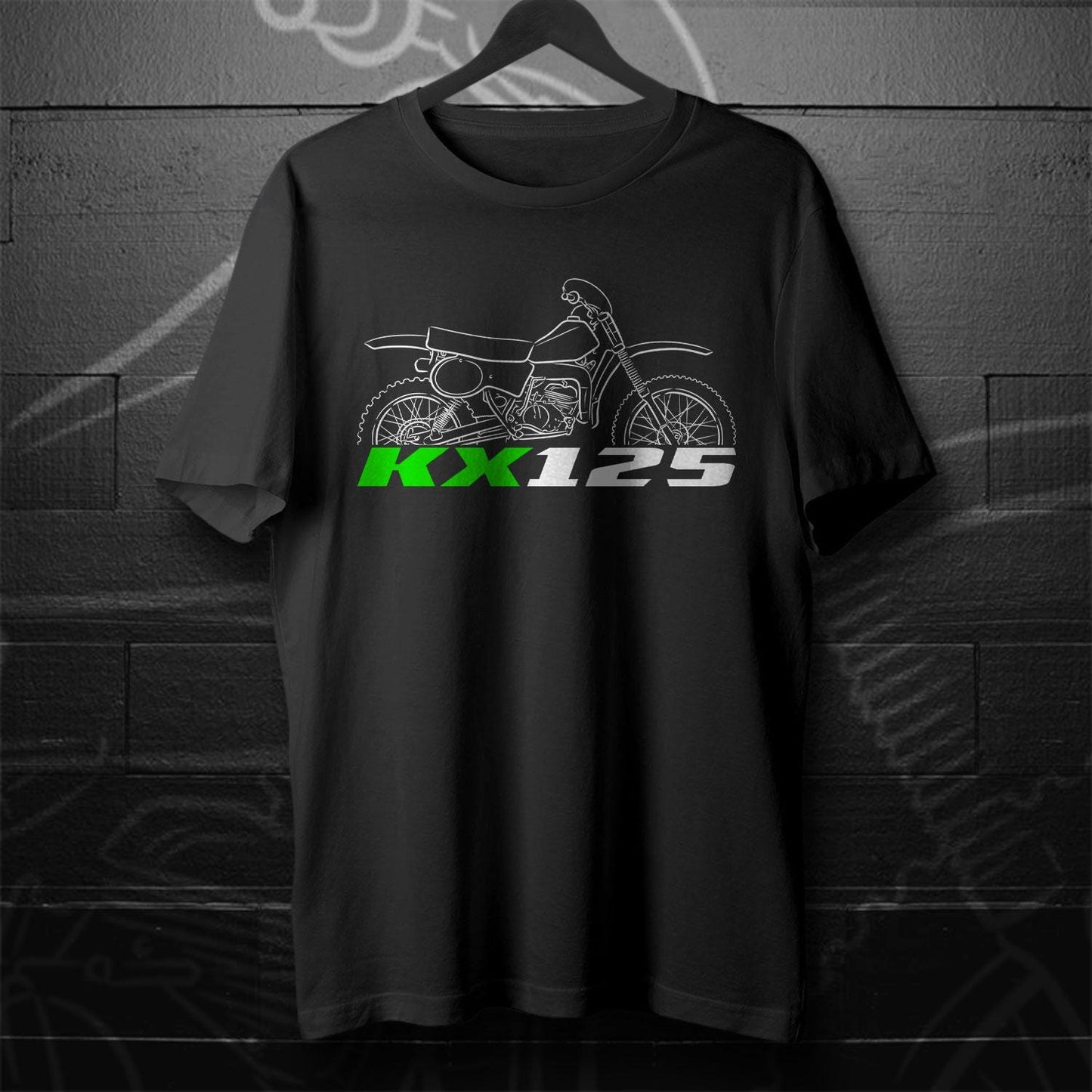 Kawasaki KX125 1974 - 1987 Inspired T-Shirt - Motorcycle Tee Shirt for Riders