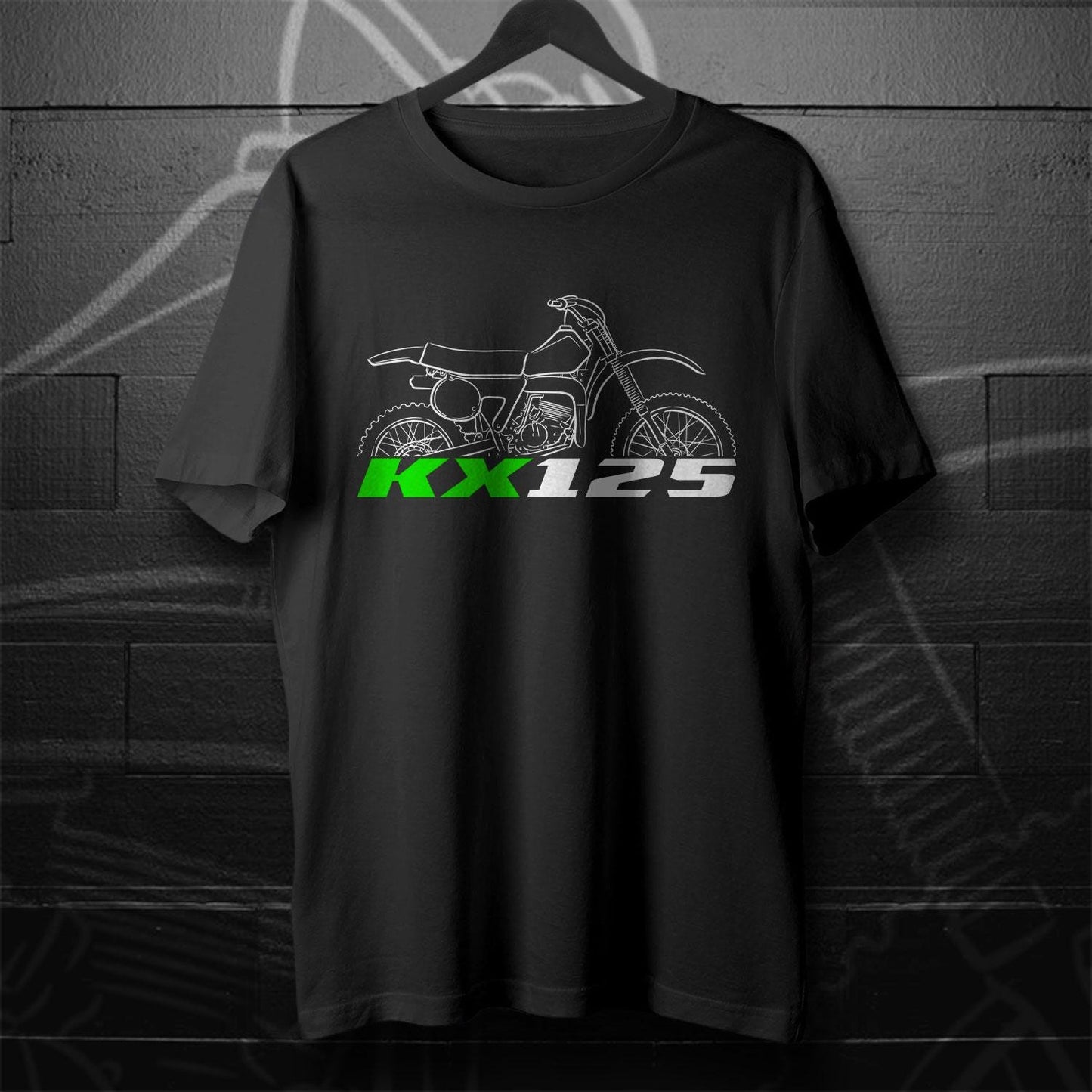 Kawasaki KX125 1974 - 1987 Inspired T-Shirt - Motorcycle Tee Shirt for Riders